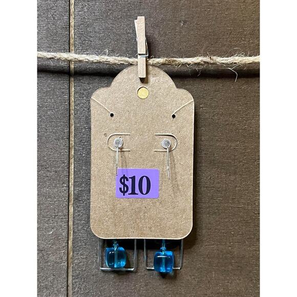 Handmade Ice Cube Earrings - Picture 2 of 2